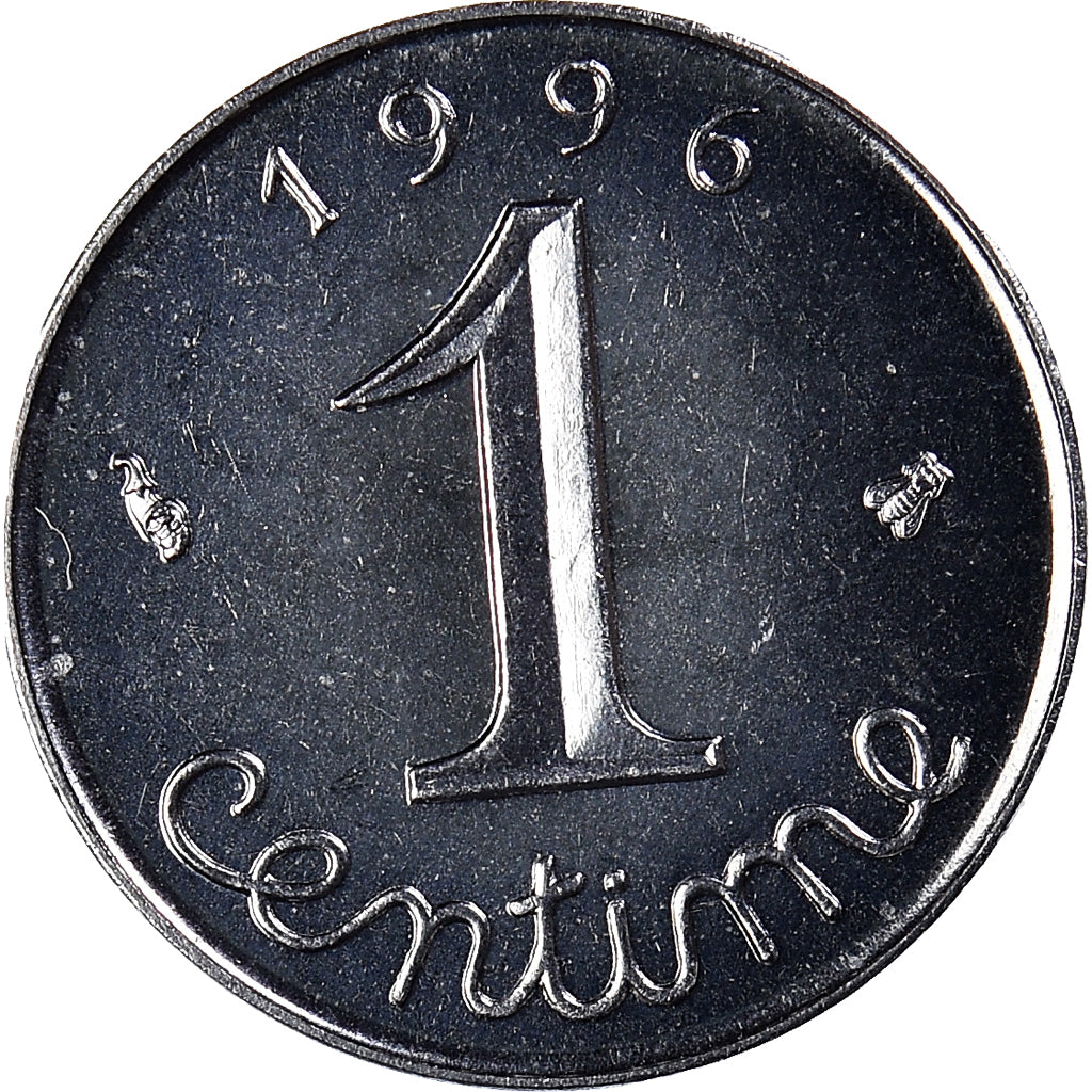 Coin, France, Épi, Centime, 1996, Paris, BU, MS(65-70), Stainless Steel, KM:928