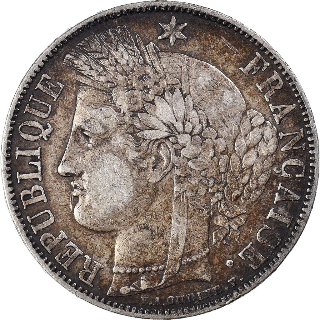 Coin, France, Cérès, 5 Francs, 1850, Paris, EF(40-45), Silver, KM:761.1