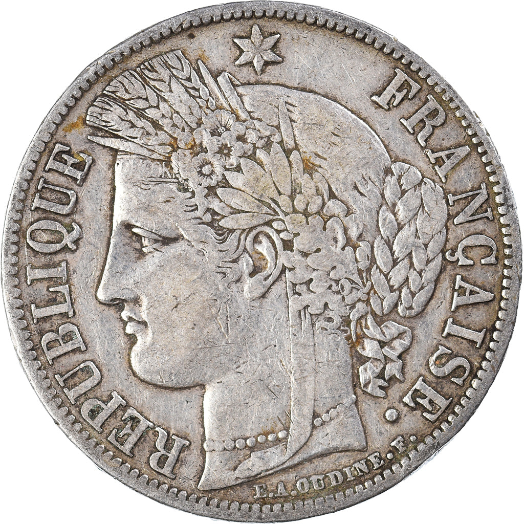 Coin, France, Cérès, 5 Francs, 1851, Paris, EF(40-45), Silver, KM:761.1