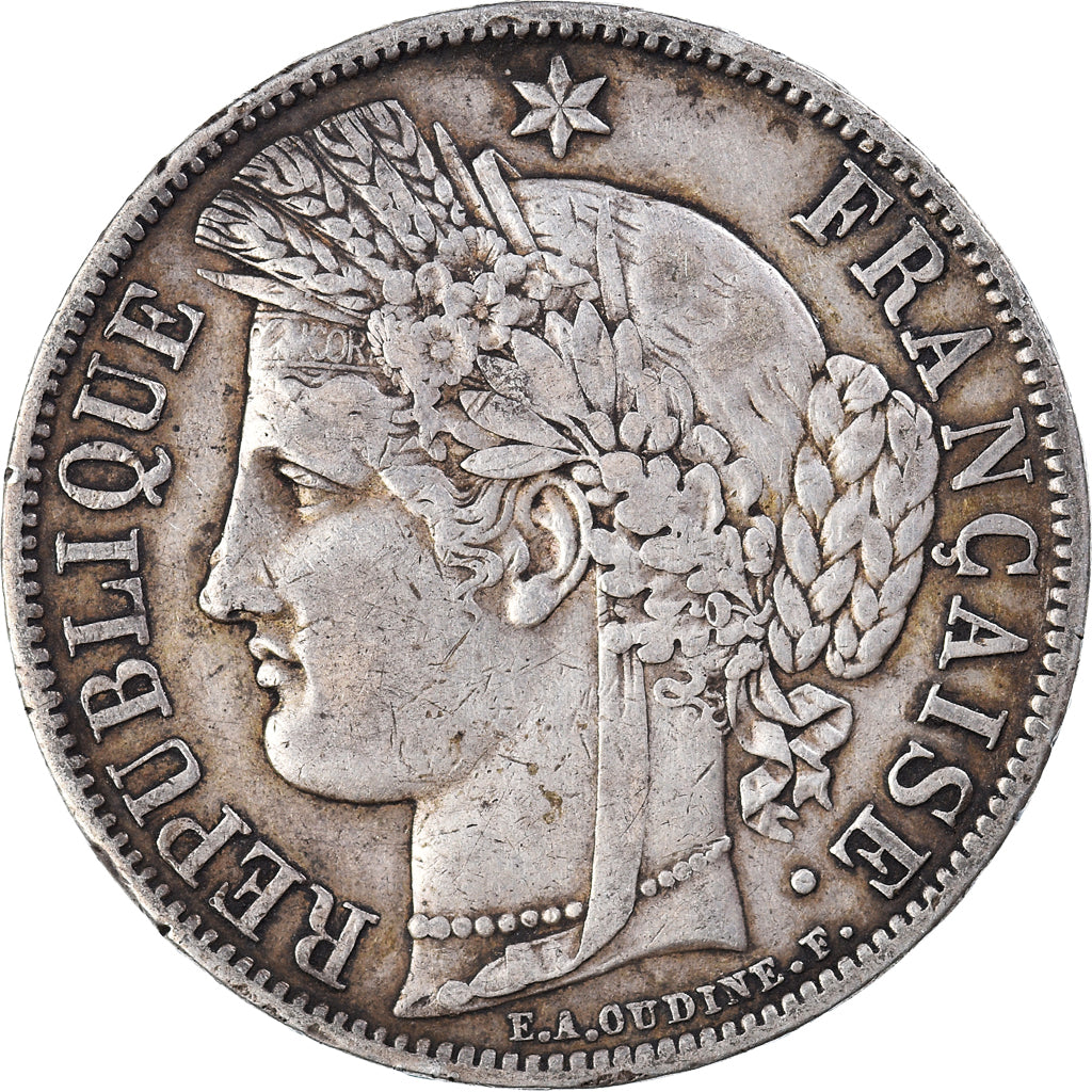Coin, France, Cérès, 5 Francs, 1851, Paris, EF(40-45), Silver, KM:761.1