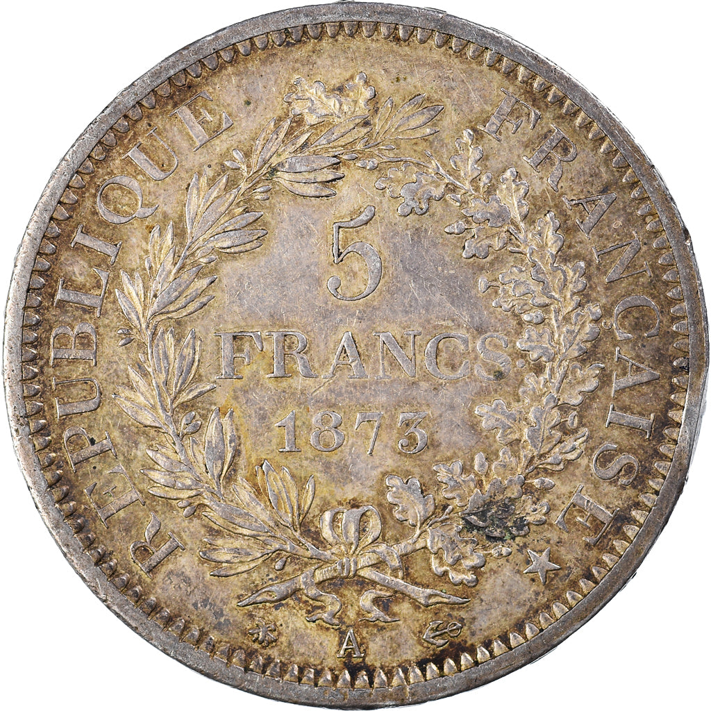 Coin, France, Hercule, 5 Francs, 1873, Paris, EF(40-45), Silver, KM:820.1