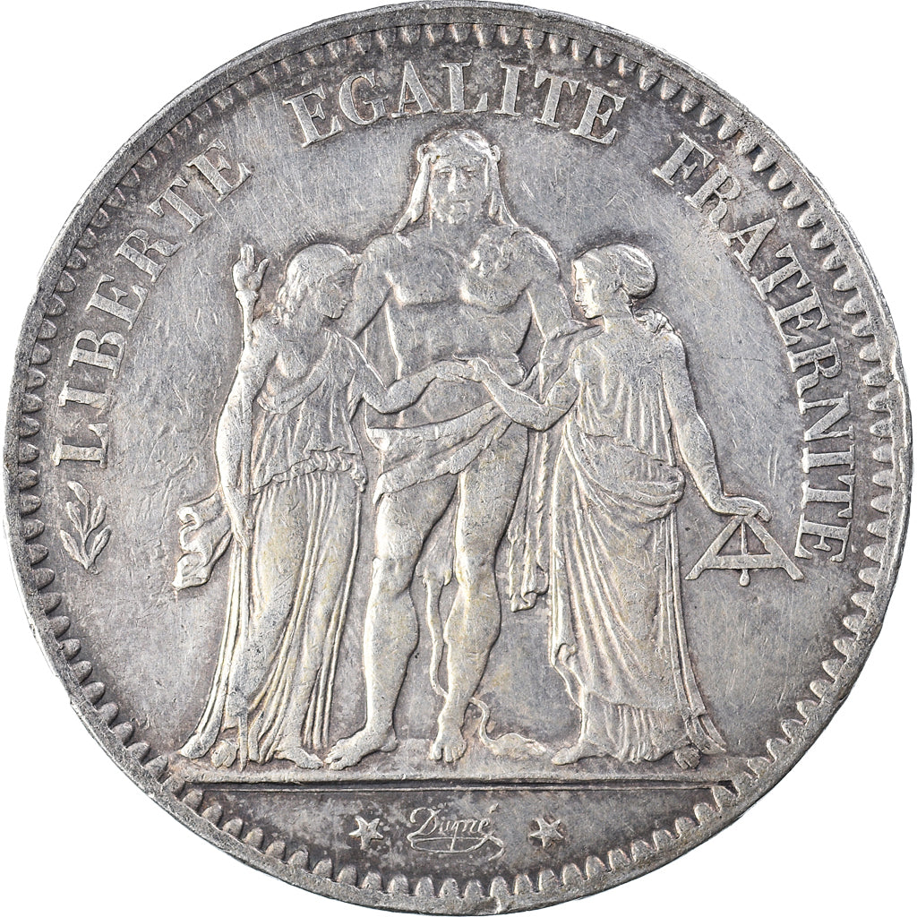 Coin, France, Hercule, 5 Francs, 1876, Paris, EF(40-45), Silver, KM:820.1