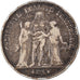 Coin, France, Hercule, 5 Francs, 1878, Bordeaux, VF(30-35), Silver, KM:820.2