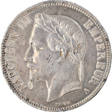 Moneda, Francia, Napoleon III, Napoléon III, 5 Francs, 1869, Paris, MBC, Plata