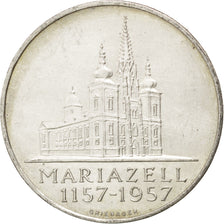 AUSTRIA, 25 Schilling, 1957, KM #2883, AU(55-58), Silver, 30, 13.13