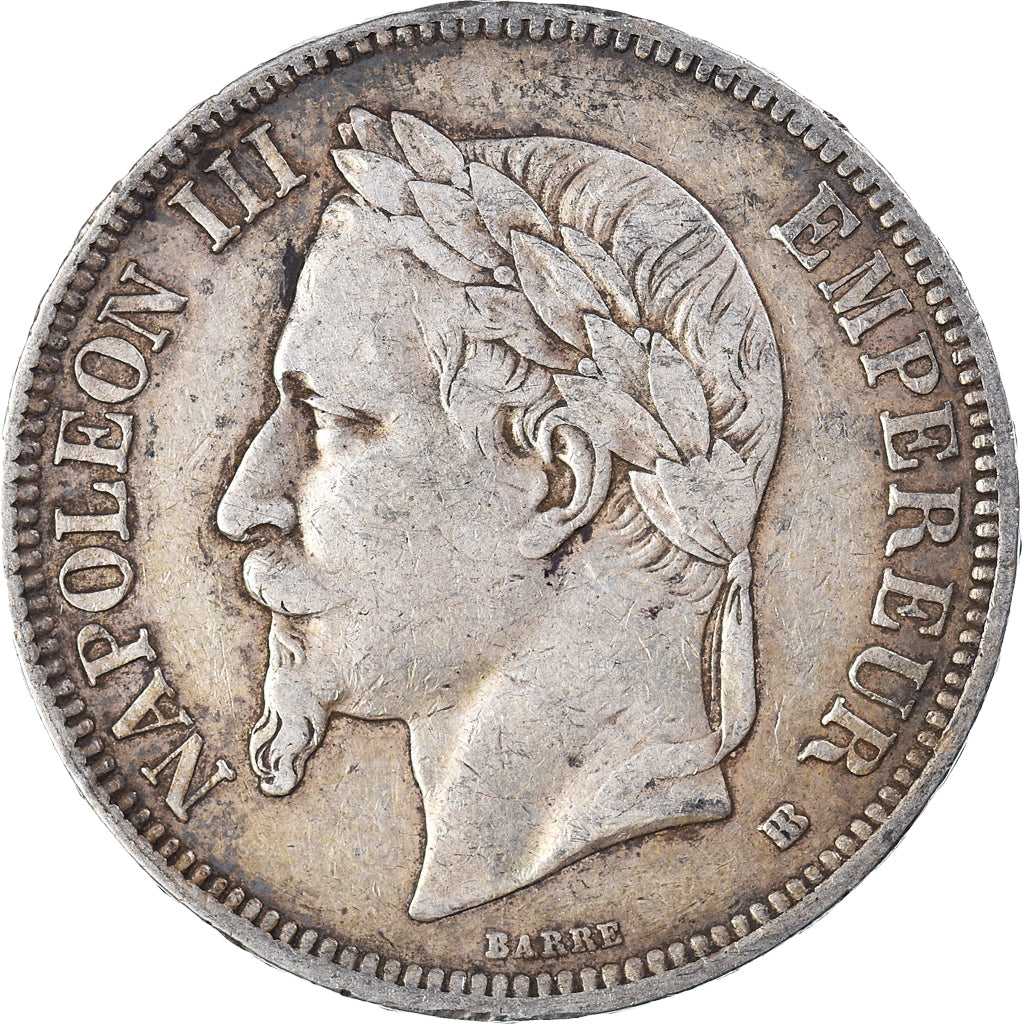 Monnaie, France, Napoléon III, 5 Francs, 1867, Strasbourg, TTB, Argent