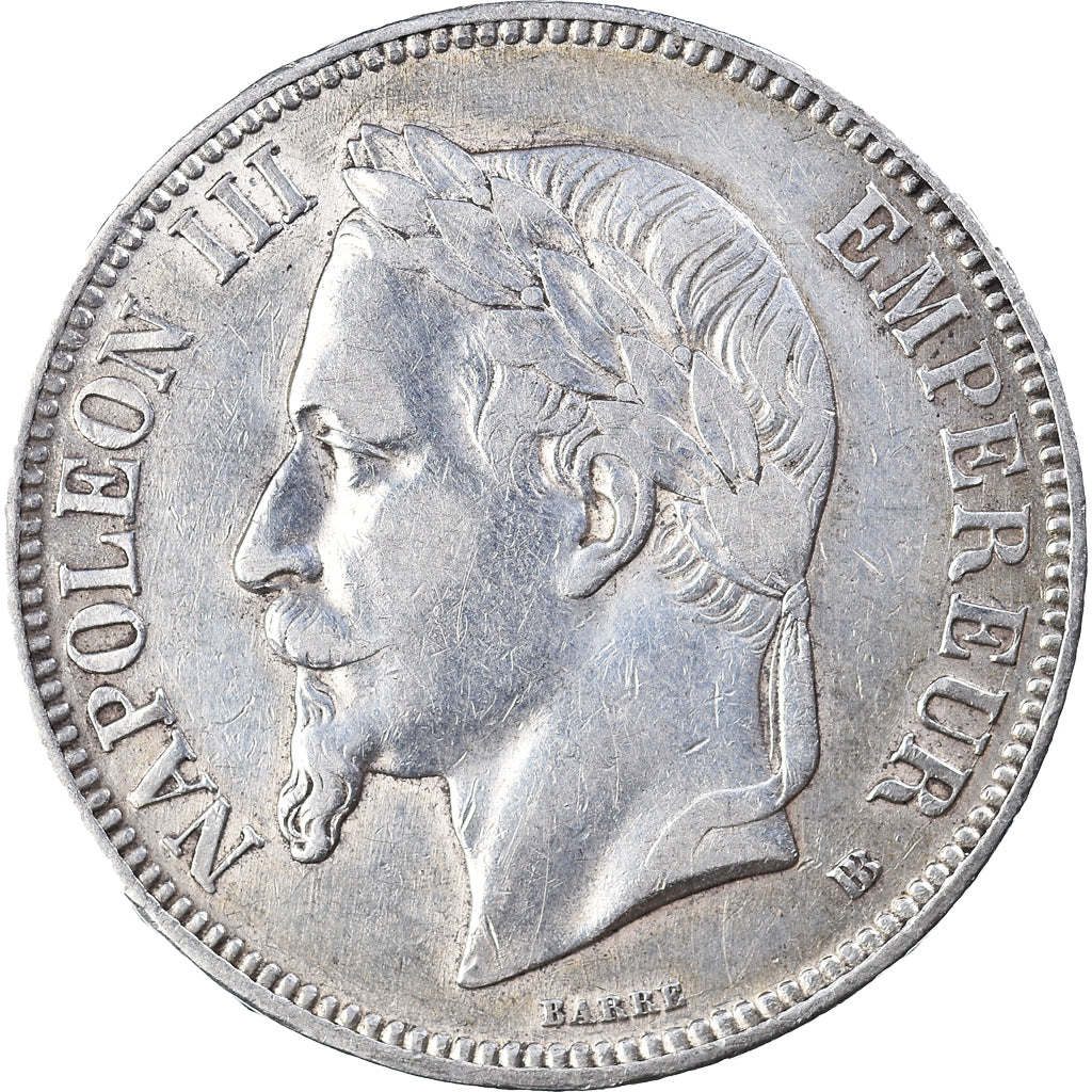 Münze, Frankreich, Napoléon III, 5 Francs, 1869, Strasbourg, SS, Silber