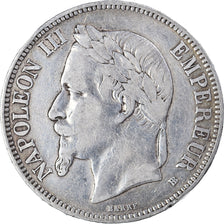 Coin, France, Napoléon III, 5 Francs, 1869, Strasbourg, EF(40-45), Silver