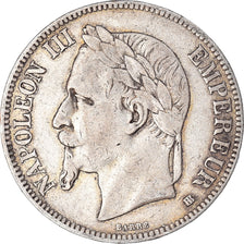 Coin, France, Napoléon III, 5 Francs, 1868, Strasbourg, EF(40-45), Silver