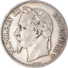 Munten, Frankrijk, Napoléon III, 5 Francs, 1868, Strasbourg, ZF, Zilver