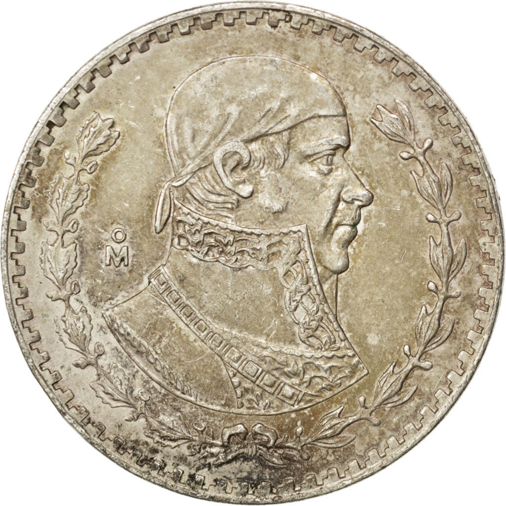 MEXICO, Peso, 1962, Mexico City, KM #459, AU(50-53), Silver, 34.5, 16.04