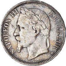 Coin, France, Napoléon III, 5 Francs, 1868, Strasbourg, EF(40-45), Silver