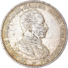 Coin, German States, PRUSSIA, Wilhelm II, 5 Mark, 1914, Berlin, AU(50-53)