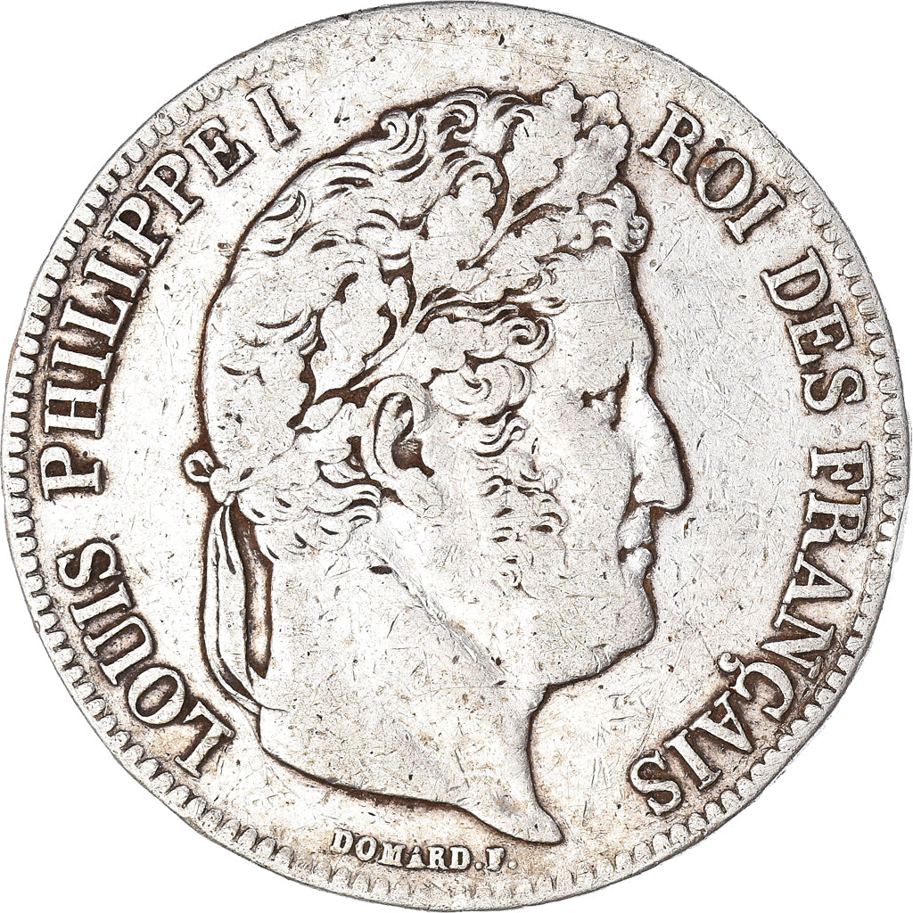 Coin, France, Louis-Philippe, 5 Francs, 1835, Lille, VF(20-25), Silver