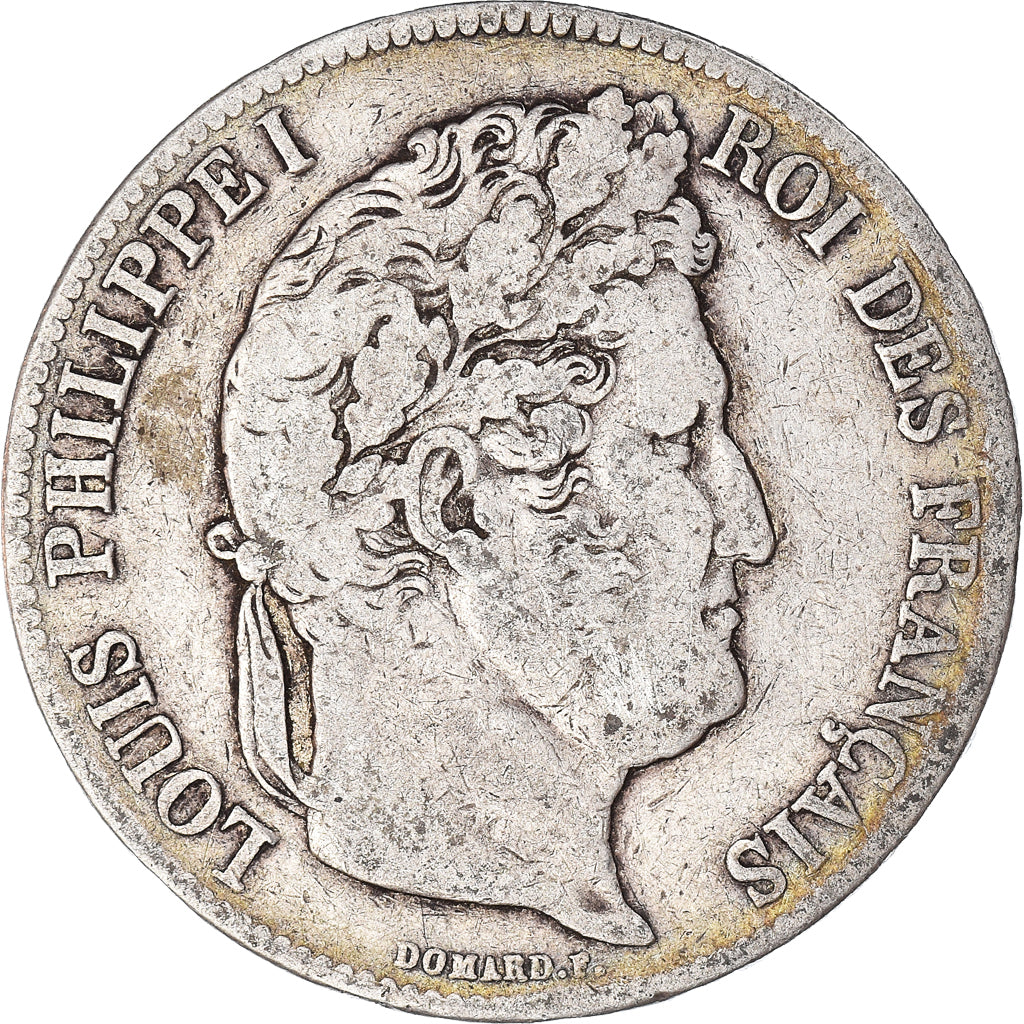 Coin, France, Louis-Philippe, 5 Francs, 1836, Strasbourg, VF(20-25), Silver
