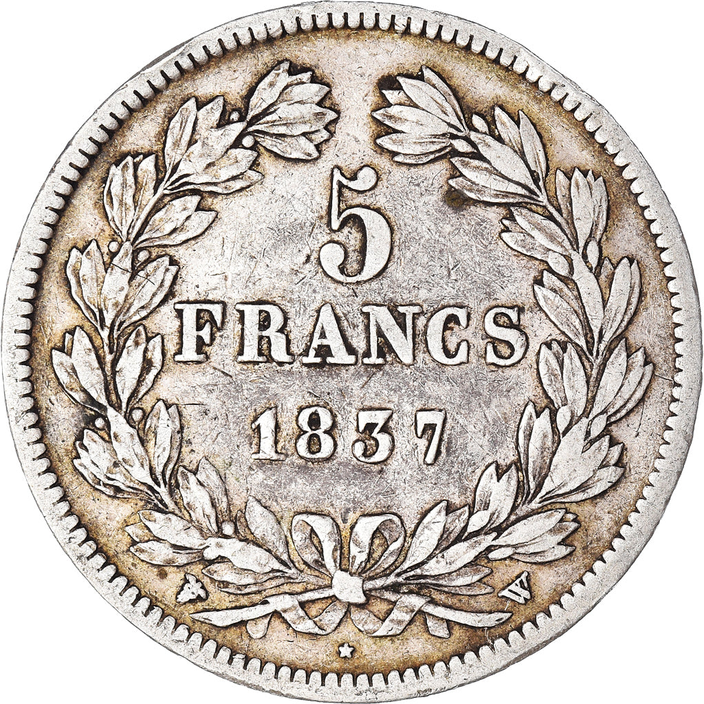 Monnaie, France, Louis-Philippe, 5 Francs, 1837, Lille, TB, Argent, KM:749.13