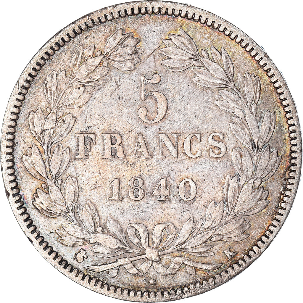 Monnaie, France, Louis-Philippe, 5 Francs, 1840, Bordeaux, TB+, Argent, KM:749.7