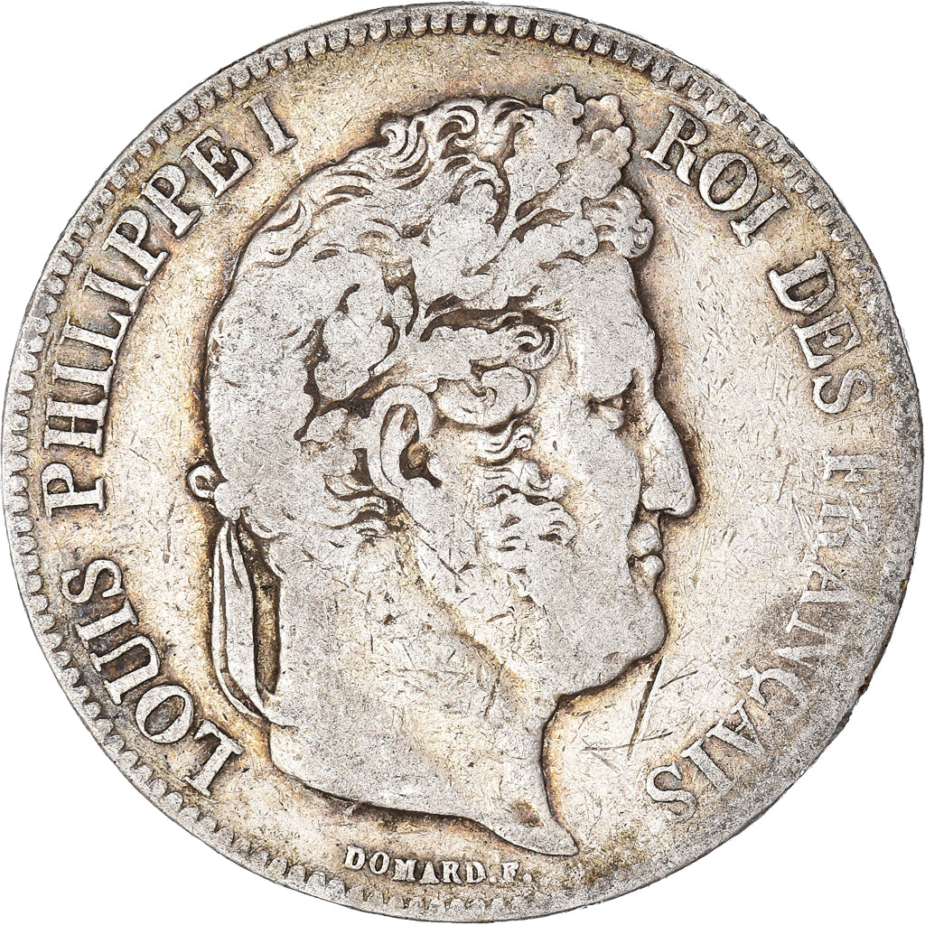Moneta, Francia, Louis-Philippe, 5 Francs, 1840, Bordeaux, MB, Argento, KM:749.7