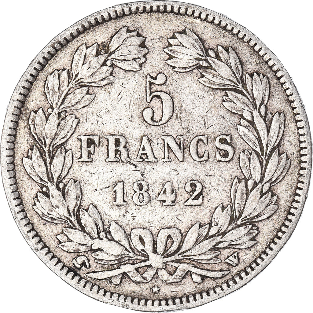 Münze, Frankreich, Louis-Philippe, 5 Francs, 1842, Lille, S, Silber, KM:749.13
