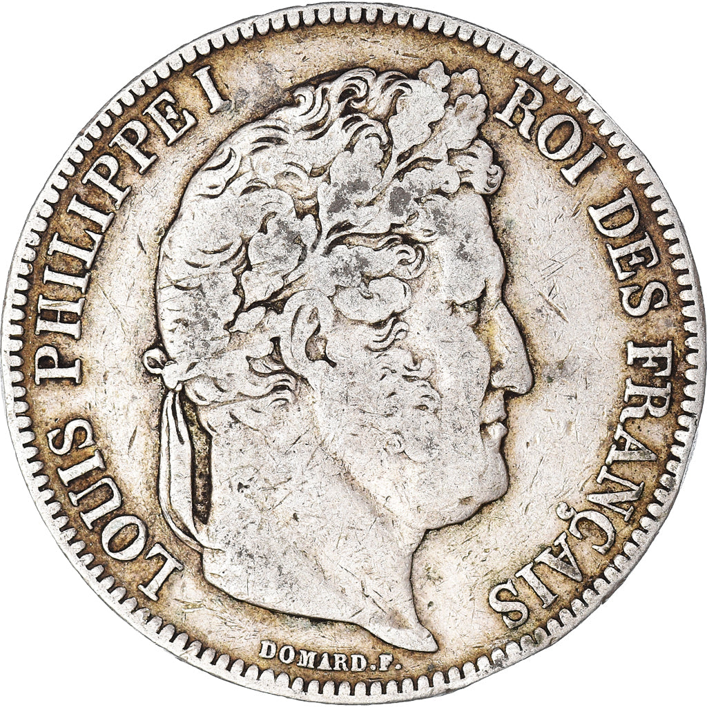 Coin, France, Louis-Philippe, 5 Francs, 1842, Lille, VF(20-25), Silver
