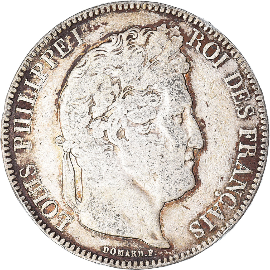 Monnaie, France, Louis-Philippe, 5 Francs, 1843, Strasbourg, TB, Argent