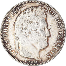 Monnaie, France, Louis-Philippe, 5 Francs, 1843, Strasbourg, TB, Argent