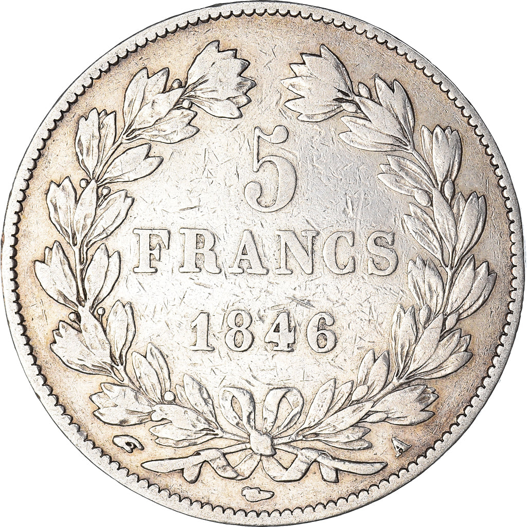 Coin, France, Louis-Philippe, 5 Francs, 1846, Paris, VF(30-35), Silver, KM:749.1