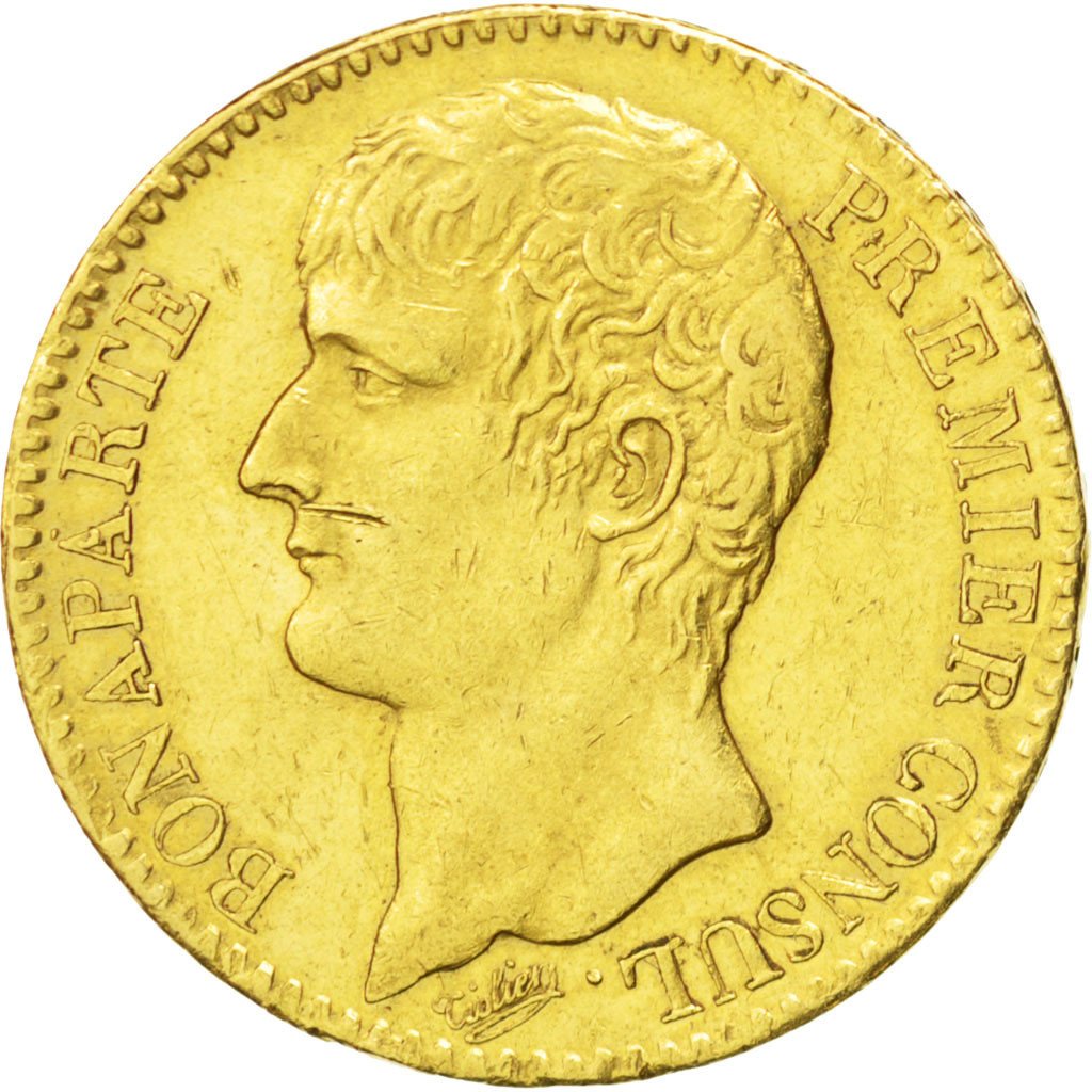 FRANCE, Napoléon I, 40 Francs, 1804, Paris, KM #652, EF(40-45), Gold, Gadoury #.