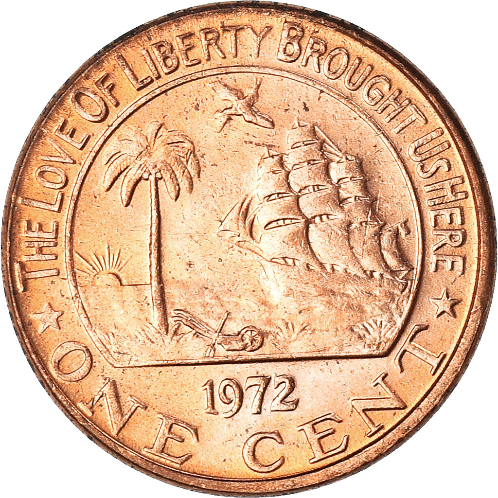 Moneta, Liberia, Cent, 1972, MS(63), Brązowy, KM:13