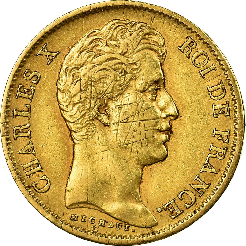 Monnaie, France, Charles X, 40 Francs, 1828, Paris, TTB, Or, KM:721.1