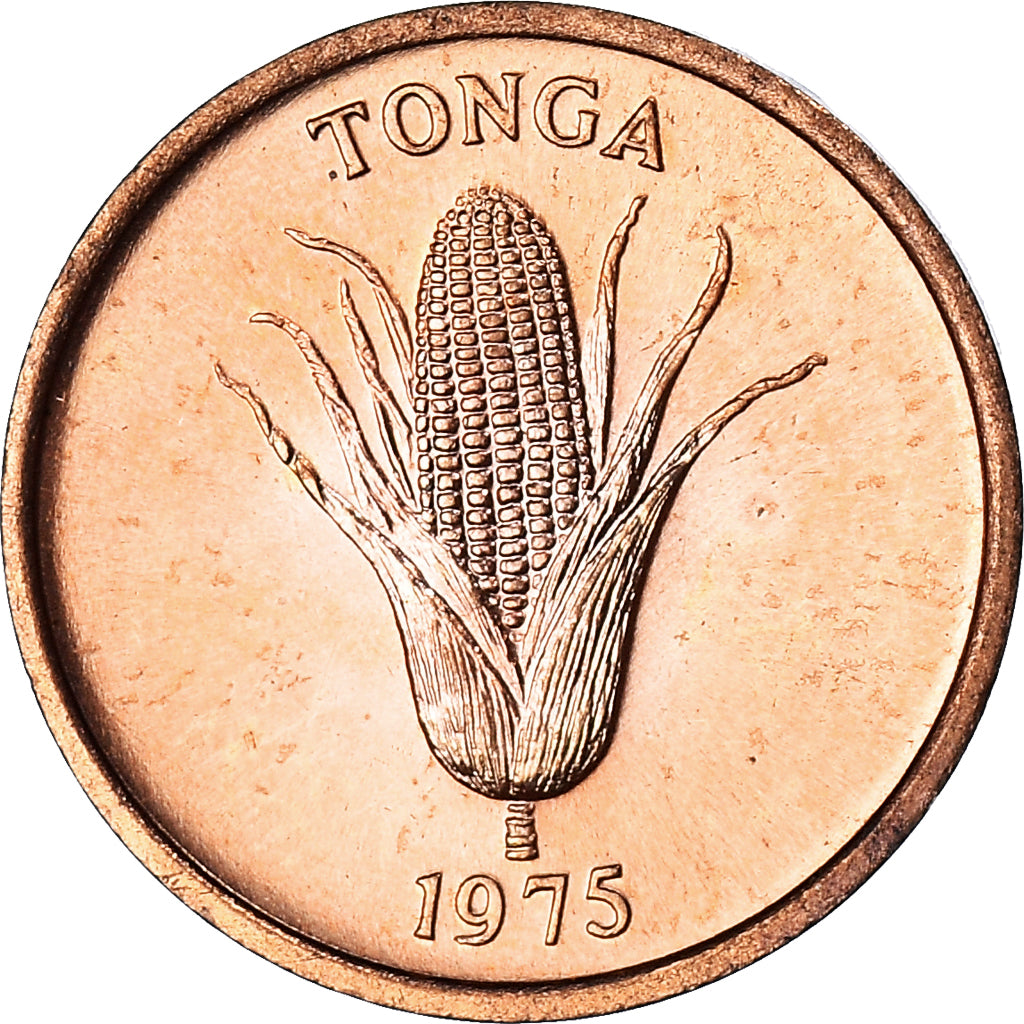 Coin, Tonga, King Taufa'ahau Tupou IV, Seniti, 1975, MS(63), Bronze, KM:42
