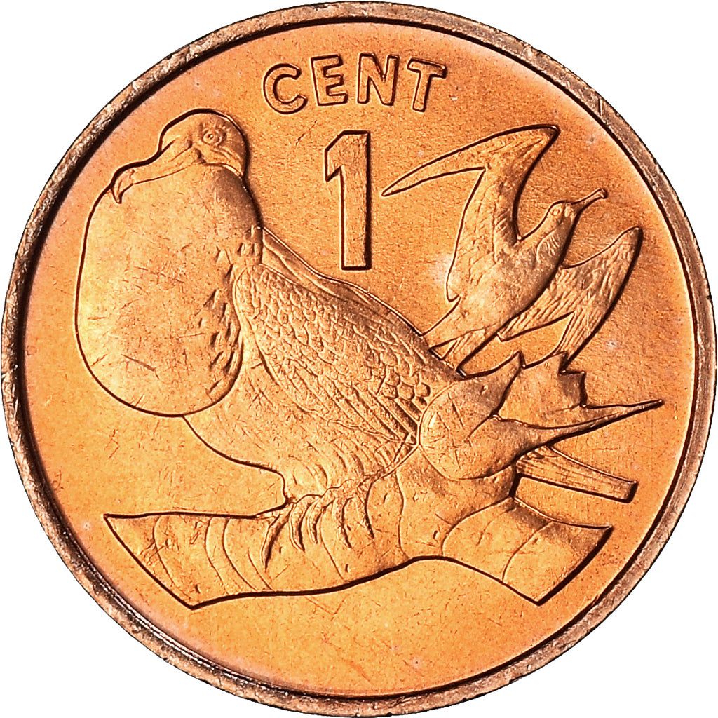 Coin, Kiribati, Cent, 1992, MS(63), Bronze Plated Steel, KM:1a