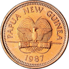 Coin, Papua New Guinea, Toea, 1987, MS(63), Bronze, KM:1