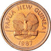 Coin, Papua New Guinea, Toea, 1987, MS(63), Bronze, KM:1