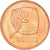 Coin, Fiji, Elizabeth II, 2 Cents, 1992, MS(63), Copper Plated Zinc, KM:50a