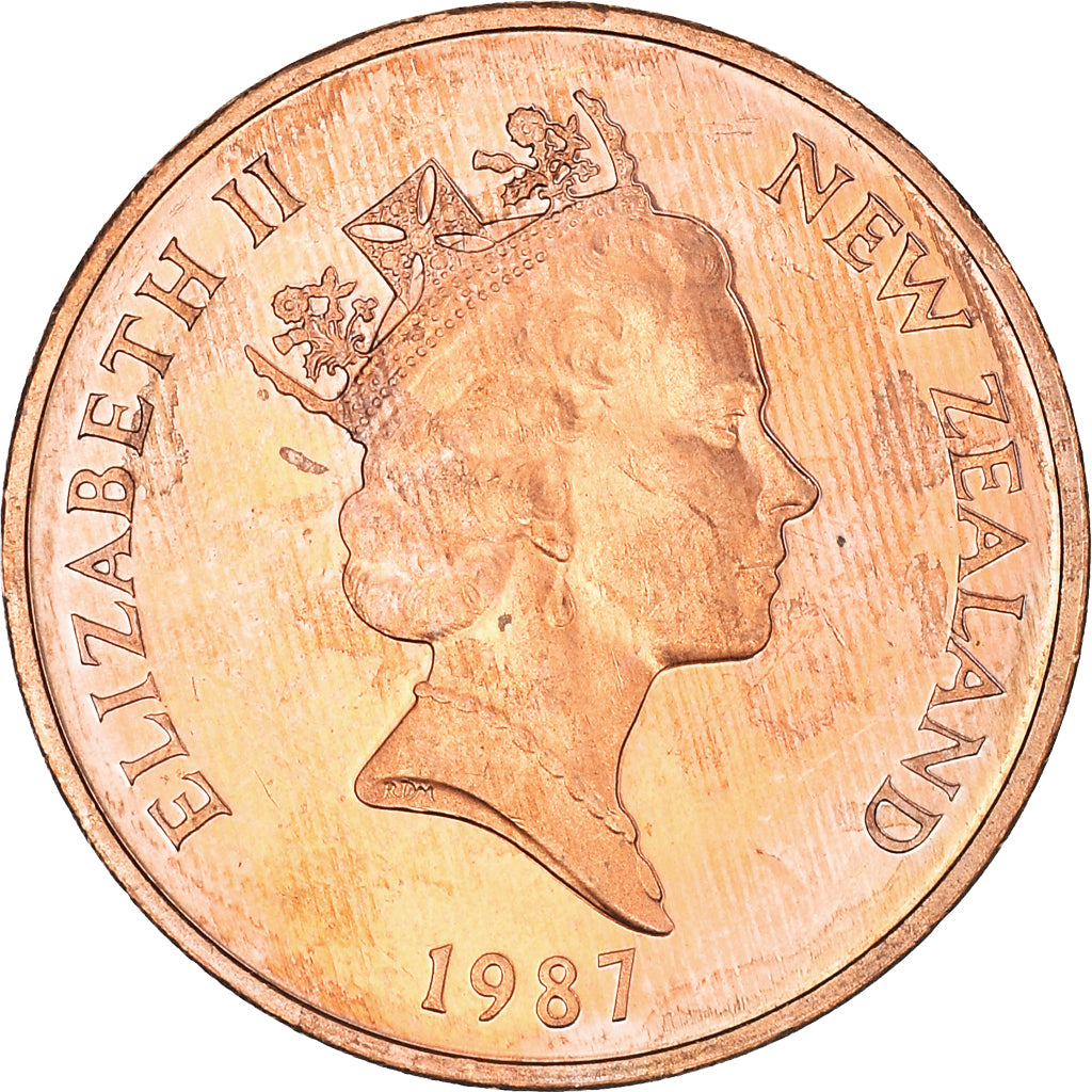 Moneta, Nuova Zelanda, Elizabeth II, 2 Cents, 1987, SPL, Bronzo, KM:59