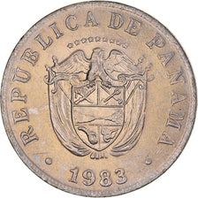 Moeda, Panamá, 5 Centesimos, 1983, MS(60-62), Cobre-níquel, KM:23.2