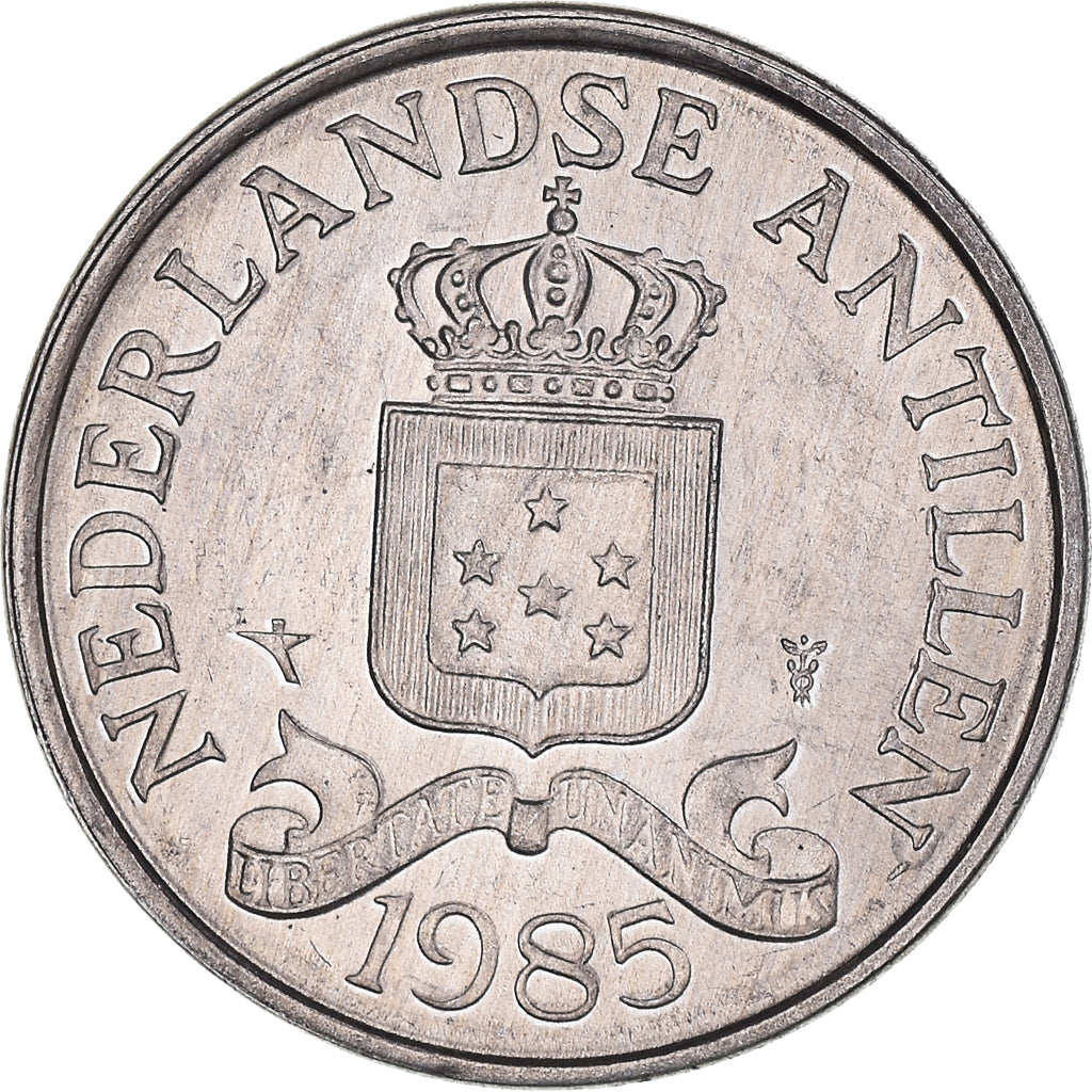 Coin, Netherlands Antilles, Juliana, 2-1/2 Cents, 1985, MS(63), Aluminum, KM:9a