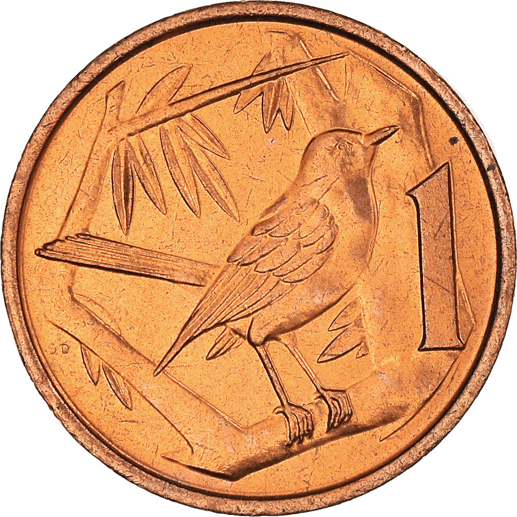 Coin, Cayman Islands, Elizabeth II, Cent, 1990, MS(63), Bronze, KM:87