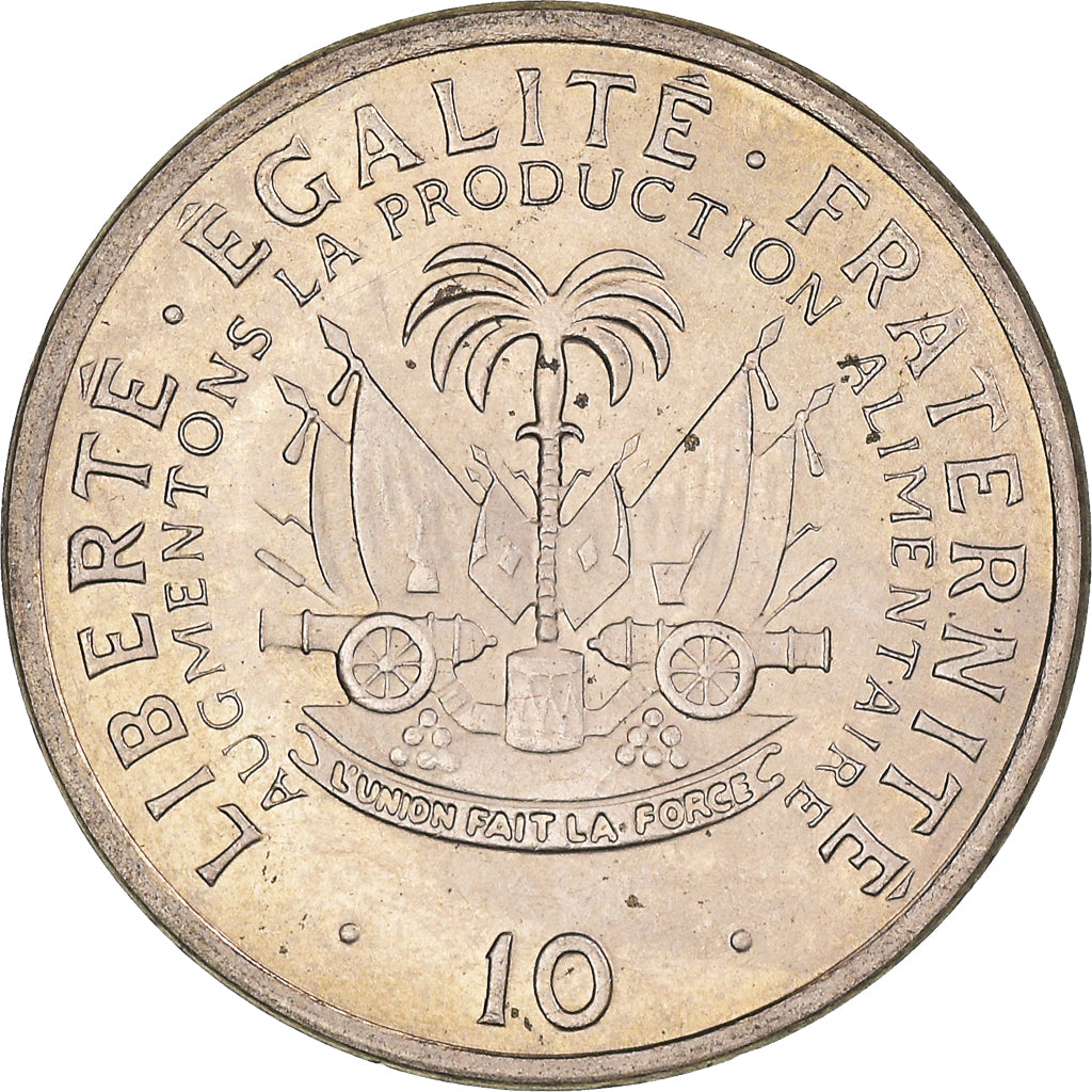 Coin, Haiti, 10 Centimes, 1975, AU(55-58), Copper-nickel, KM:120