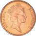 Coin, Bermuda, Elizabeth II, Cent, 1991, MS(63), Copper Plated Zinc, KM:44b