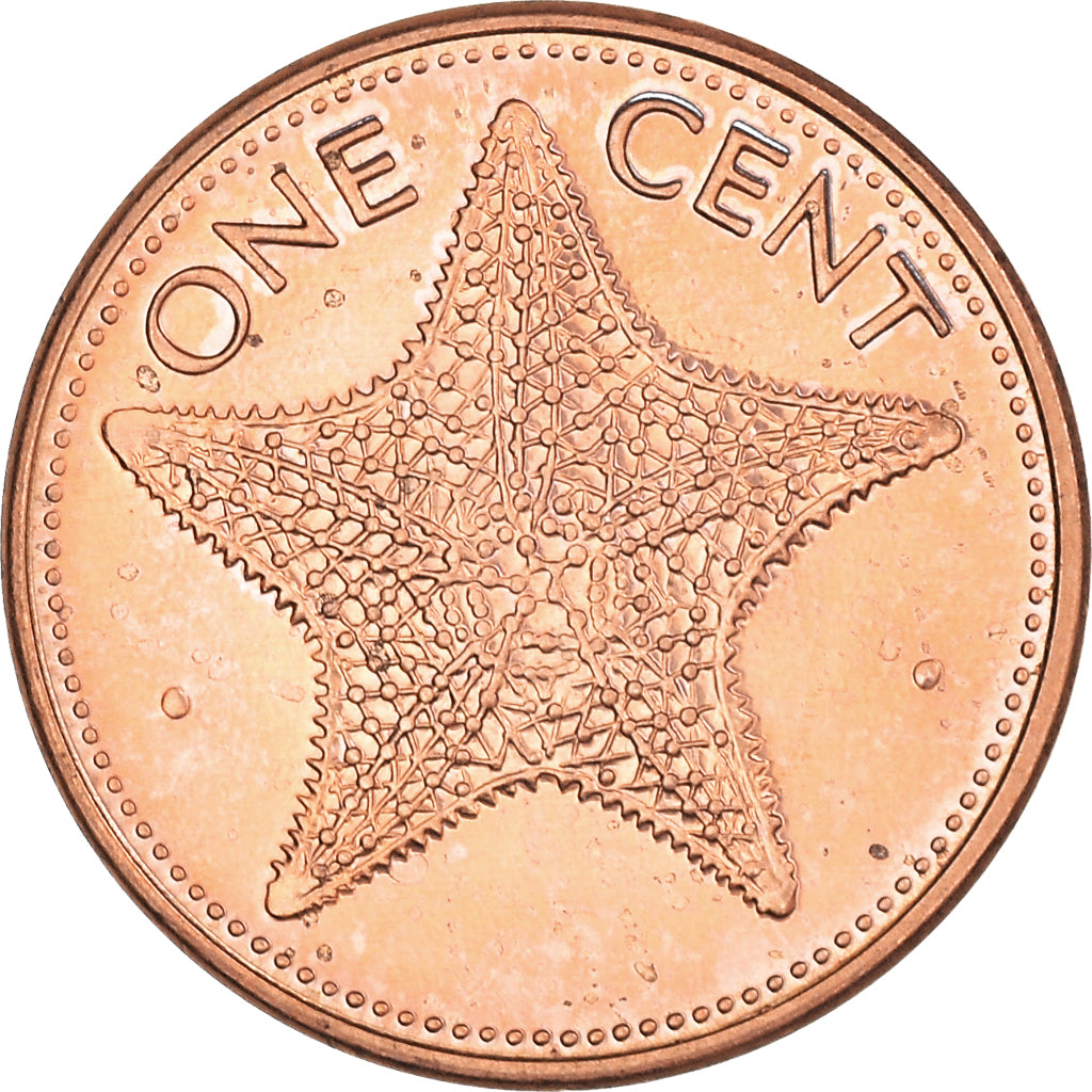 Coin, Bahamas, Elizabeth II, Cent, 1992, MS(63), Copper Plated Zinc, KM:59a