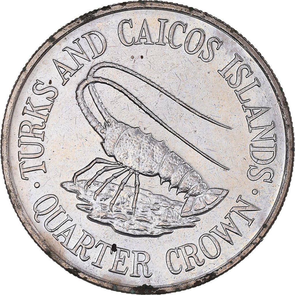 Coin, TURKS & CAICOS ISLANDS, Elizabeth II, 1/4 Crown, 1981, MS(63)