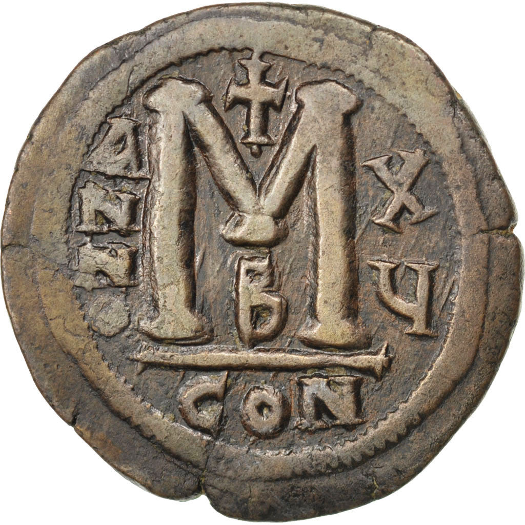 Justinian I 527-565, Follis, Constantinople, EF(40-45), Copper, Sear #163, 22.57