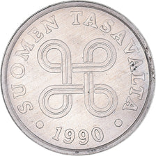 Moneta, Finlandia, 5 Pennia, 1990, MS(63), Aluminium, KM:45a