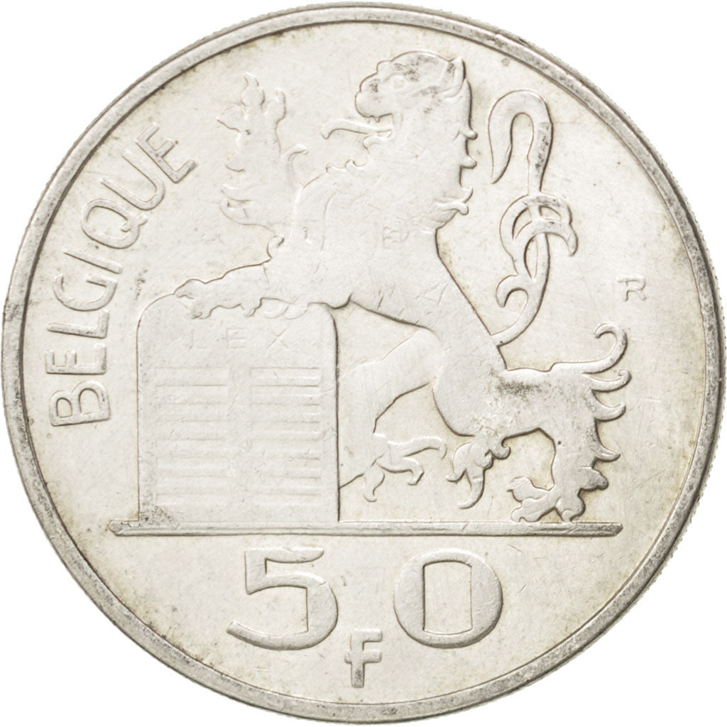 Belgium, 50 Francs, 1949, KM #136.1, EF(40-45), Silver, 30, 12.45