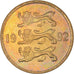 Monnaie, Estonie, 10 Senti, 1992, no mint, SPL, Bronze-Aluminium, KM:22
