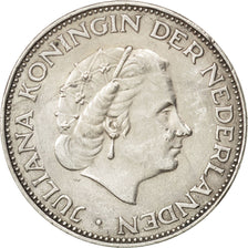 Coin, Netherlands, Juliana, 2-1/2 Gulden, 1960, AU(55-58), Silver, KM:185