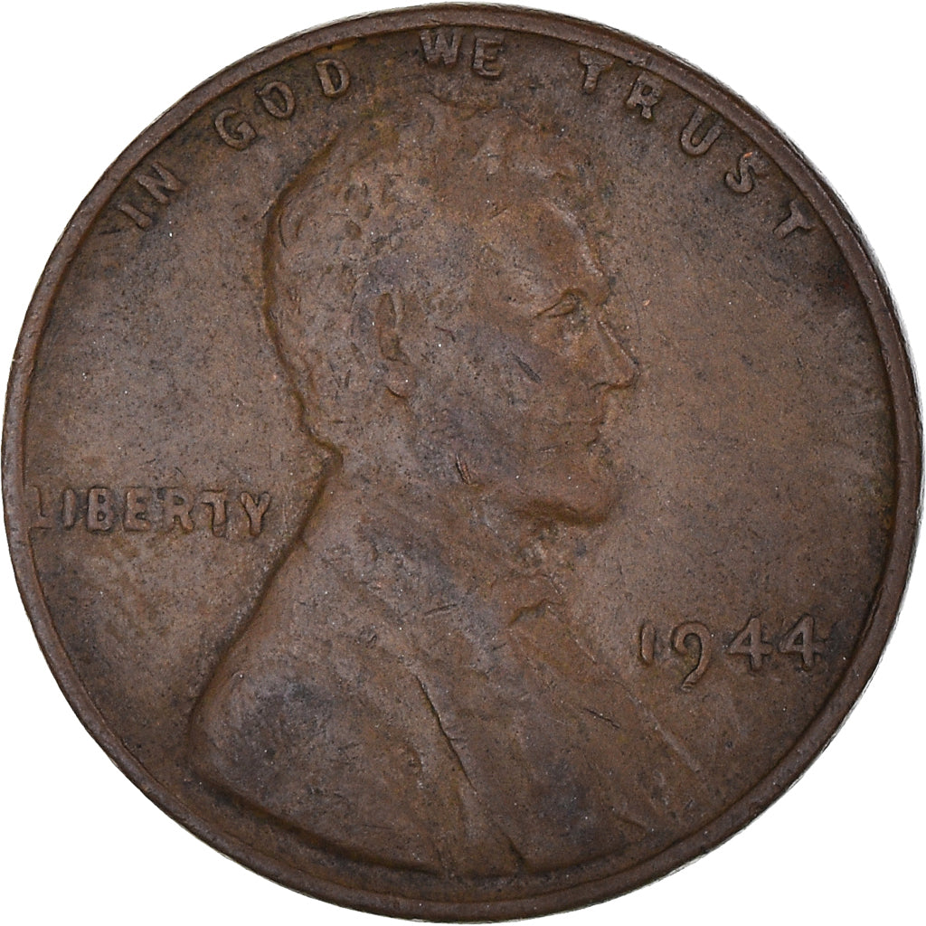 Coin, United States, Lincoln Cent, Cent, 1944, U.S. Mint, Philadelphia