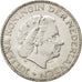 NETHERLANDS, Gulden, 1955, KM #184, AU(55-58), Silver, 25, 6.54